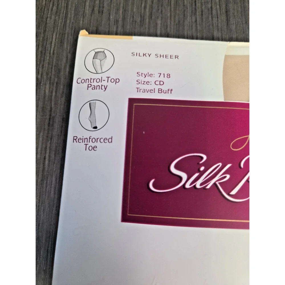 Hanes Silk Reflections Silky Sheer Pantyhose Travel Buff CD Control Top NEW